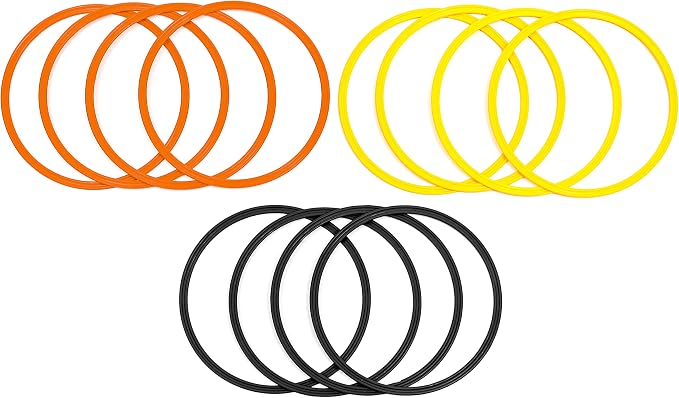 Speed & Agility Training Rings - Set of 12 - with Carrycase - by Trademark Innovations