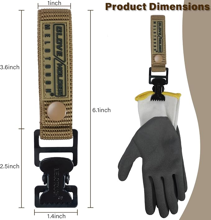 MELOTOUGH Work Glove Holder Glove Strap Quick Leash With Alligator Clip…