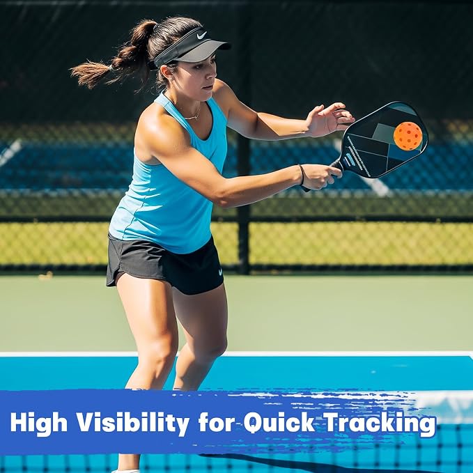 SAYAYA 24/50 Pack Outdoor Pickleball Balls Premium High Visibility Pickleballs Stable Flight & Consistent Bounce 40 Holes Pickle Balls with Mesh Bag for Beginners, Tournaments, Family & Outdoor Play