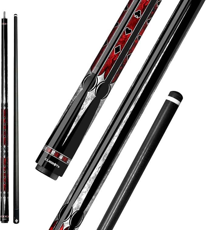 Series, Glass Fiber Pool Cue Stick, Uni-QR, 3/8-10, 5/16-18 Joint, Synthetic Leather Grip, 29" Glassfiber Shaft, 7-Layer Microfiber Tip
