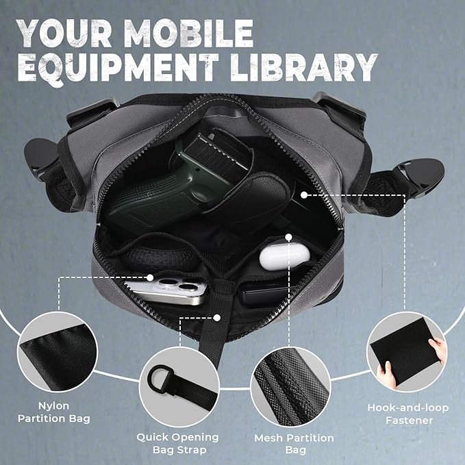 koculemi Outdoor Sports Chest Bag for Men, Chest Vest Holster Fits Most Pistols, EDC Travel Chest Pack for Running, Hiking
