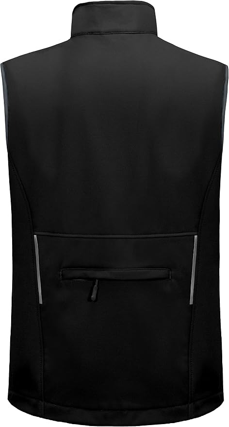 Little Donkey Andy Men's Lightweight Fleece Lined Softshell Vest Windproof Sleeveless Jacket for Hiking Travel Golf
