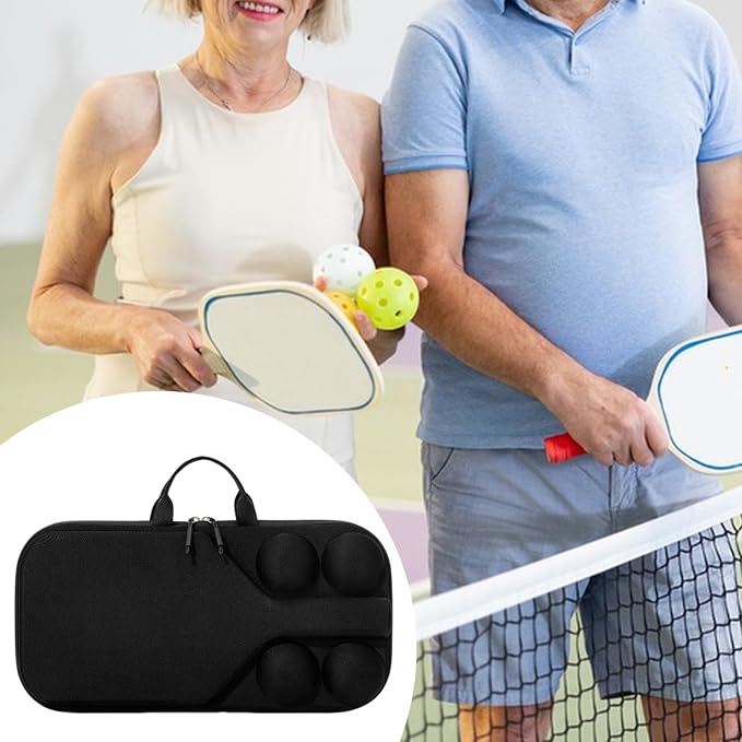 Hard Case Pickleball Racket Storage Bag with Handle for Outdoor Activities