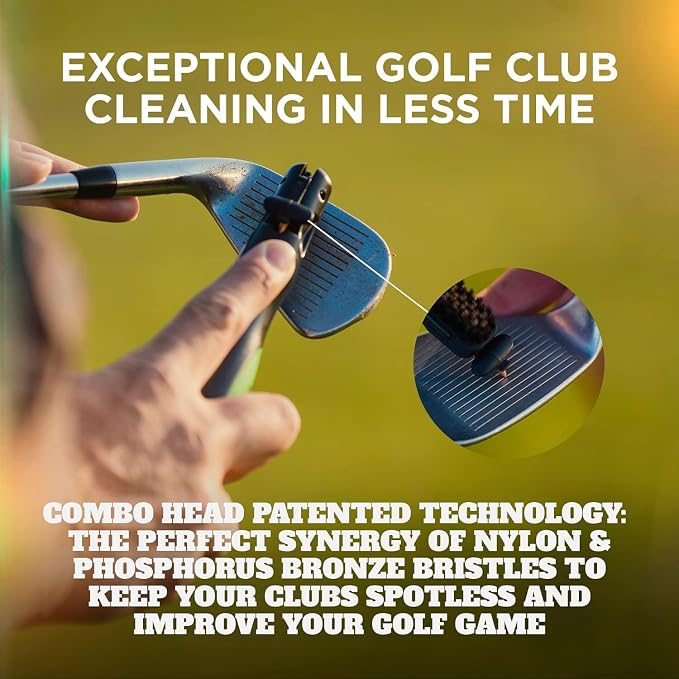 Frogger BrushPro and Amphibian Towel Bundle - Golf Brush and Groove Cleaner with Ergonomic Grip and Golf Club Wet/Dry Towel - Golf Course Essentials, Navy Seals