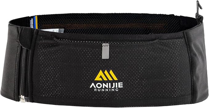 ICE FLAME Running Belt, Fitness and Running Fanny Pack for Women and Men, Waist Band Pack for Phone Keys Money, Moisture Wicking Storage Belt