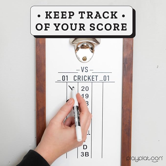 Play Platoon Dart Scoreboard & Darts Holder Wall Mount - Wood Score Board, Professional Darts Accessories, Dart Holder