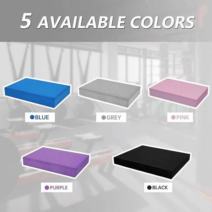 Exercise Balance Pad，High-Density Balance Foam Mat for Physical Therapy Equipment & Strength Stability Training, Slip Resistant TPE Mat for Yoga, Pilates, Meditation,Chair Cushion