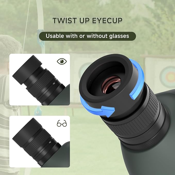 SVBONY SV28 100mm Angled Spotting Scope for Target Shooting, 25-75x Spotter Scope with Tripod for Long Range Viewing, FMC HD Optics with Soft Carrying Case & Phone Adapter, Scopes for Birdwatching