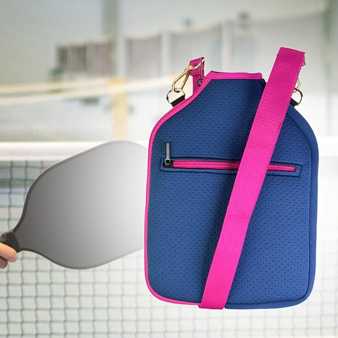 harayaa Paddle Cover Neoprene Racket Sleeve with Detachable Shoulder Strap Zipper Storage Bag Holder Case Suitable for Park Activities Home Communi