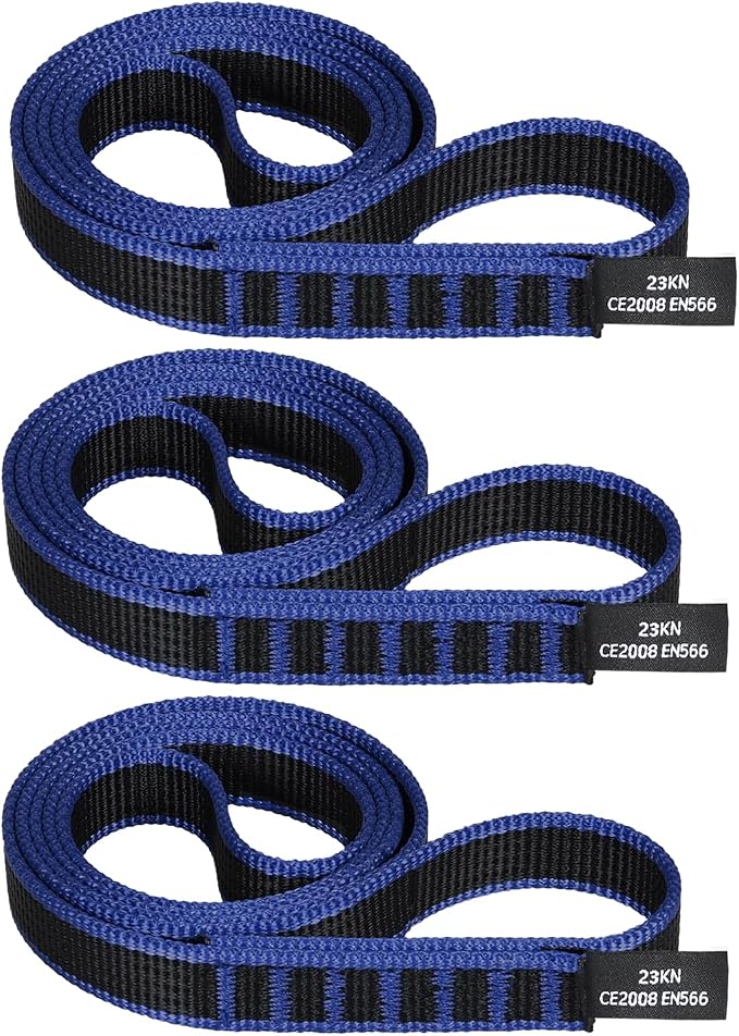 18mm Nylon Climbing Sling Runner 23KN CE2008/EN566 Certified - Webbing Straps for Outdoor Rock Climbing, Rappelling, Swing, Yoga Hammock etc