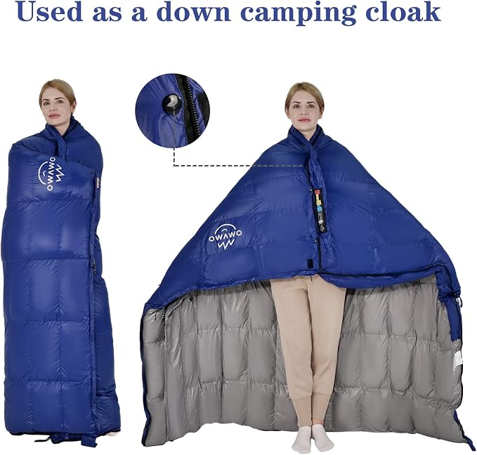 0 20 Degrees F Down Sleeping Bag for Adults,4 Season Rectangle Down Sleeping Bag for Camping Hiking