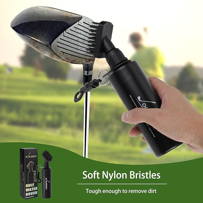Golf Club Cleaning Kit Durable Golf Water Brush Sturdy Groove Sharpener with 3 Replaceable Heads Sharp Stainless Steel Blade for deep Cleaning Work on Most Wedges and Irons（Detachable Blade）