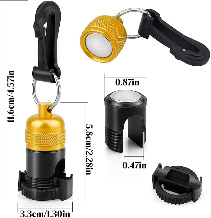 2PACK Scuba Regulator Hose Holder, Magnetic Adjustable Octopus Holder Octo Tank Retainer with Clip, Installs to Your BCD Easily!