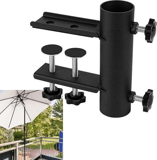 Patio Umbrella Clamp Deck Umbrella Stand Bench Buddy Umbrella Holder Clamp Beach Fishing Umbrella Mount Chair Clamp for Decks,Chairs,Docks,Pontoons,Flagpole,Picnic Tables,Beach Courtyard Balcony