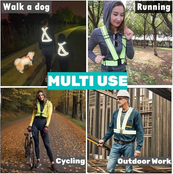 High Visibility Safety Vest(8PACK-L)|Reflective Running Gear for Walking,Cycling,Construction,Motorcycle|Men,Women(8PACK-L)