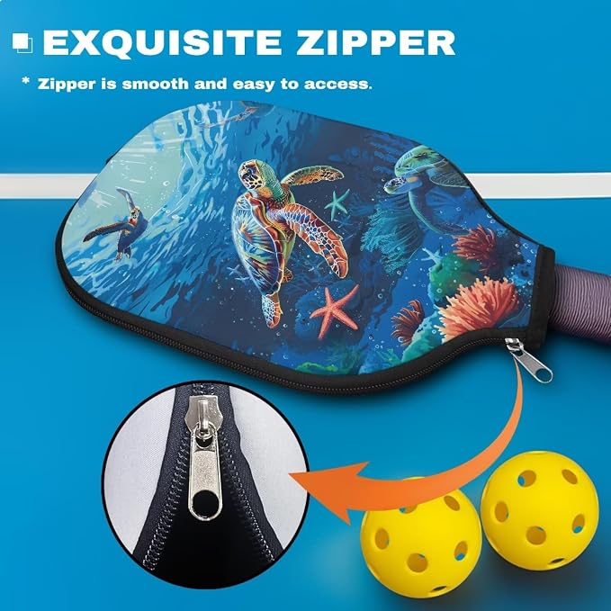 Blue Camo Corgi Pattern Print Pickleball Paddle Covers Only Paddles Holder Sleeve Fits Most Rackets