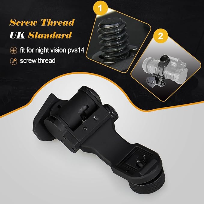 NVG Mount L4 G24 Metal Helmet Mount for PVS18/31 J ARM Dovetail Mount Helmet Adapter Compatible with PVS 14 Night Vision Monocular Accessories