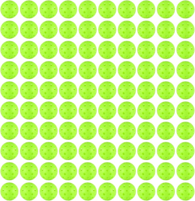 4/6/12/20/50/100 pcs Pickleball Balls,40 Hole Outdoor Pickleball Balls,8mm Precision Drilled-Spaced Pickle Ball Set-Profession Plastic Ball for Pickleballs Paddles and Indoor Floor Sport Court