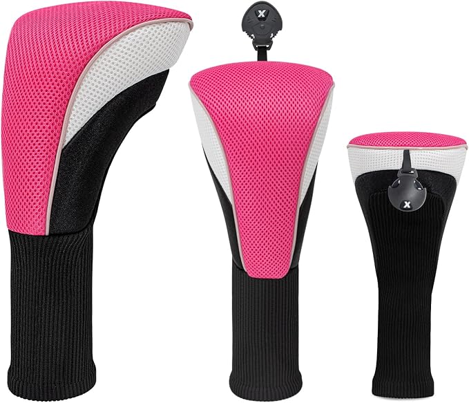 Wood Headcover Golf Club Covers Driver Headcovers Nylon Head Covers Designed to Fit All Woods - 3/4/5/6 Pack/Set Golf Accessories Suitable for Men and Women