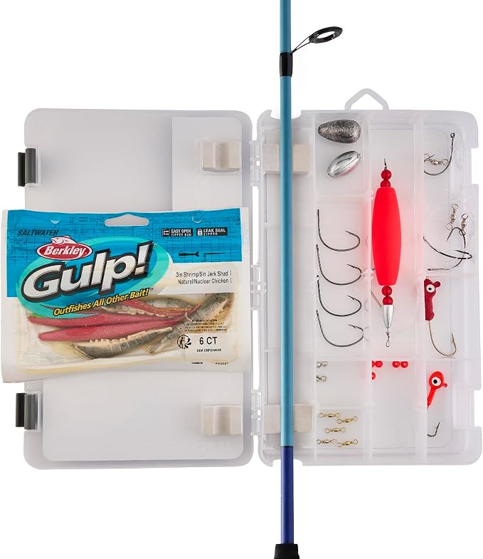 Shakespeare Catch More Fish Spinning Reel and Fishing Rod Combo with Kit