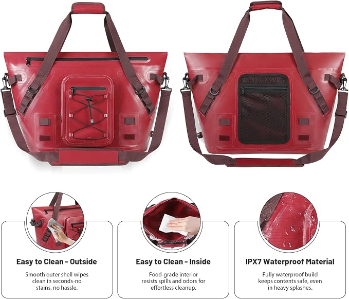 MORXPLOR Insulated Fish Cooler Kill Bag with Flat Bottom-26x18 31x14 40x16 50x18 60x20 70x25 Inches Waterproof Fishing Tackle Kill Cooler Bag