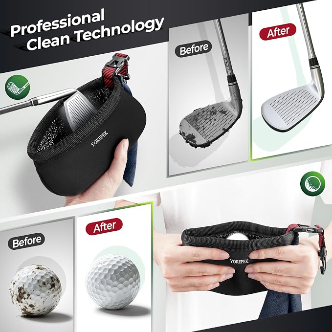 YOREPEK Product Image Golf Club Cleaner Bag 3-in-1 Golf Club Cleaner Set
