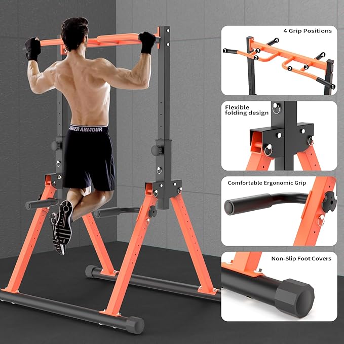 Z ZHICHI Pull-Up Dip Station Pull-Up Chin-Up Weight Capacity 350LBS
