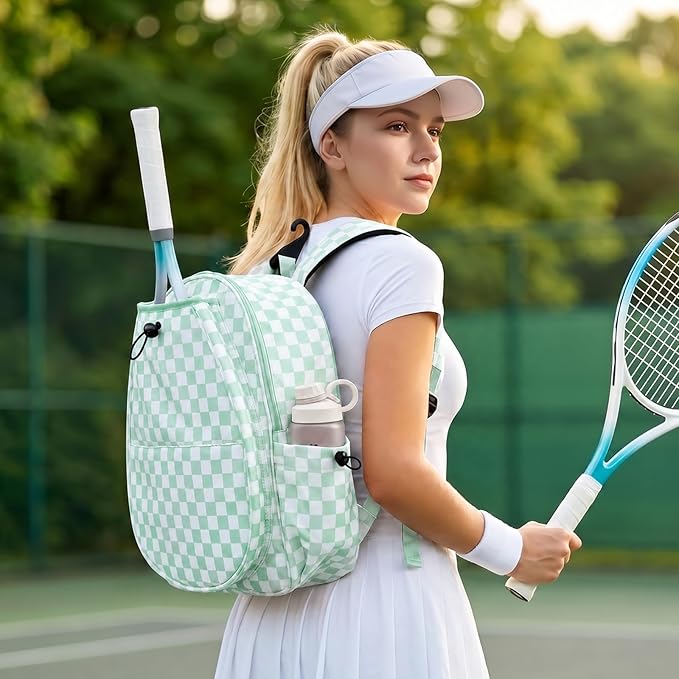 Mosthink Pickleball Racket Backpack Tennis Bag for Women Water-Resistant and Machine Washable Tennis Backpack，Lightweight Sports Bag for Pickleball, Badminton