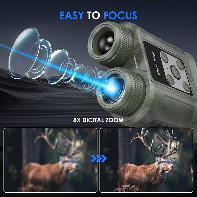 Gifts for Men and Teen Boys,Night Vision Goggles,Night Vision Binoculars,32GB Card Included, Photo/Video Capture,Outdoor Tools for Education, Wildlife Watching,Birthday Gifts for Boy,Men,Gift for Dad