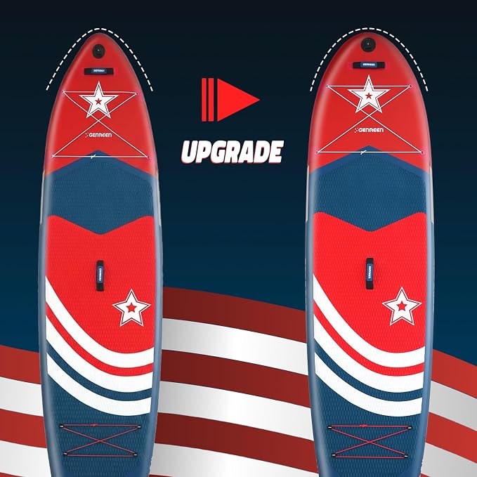 Paddle Board Stand up Paddle Board (Extra Large 11'*33/34") Newly Improved 2 Side Layers 450LBS Quality Inspection×5 (All-Season for JP customers) paddleboards Fishing Family Pet Friendly