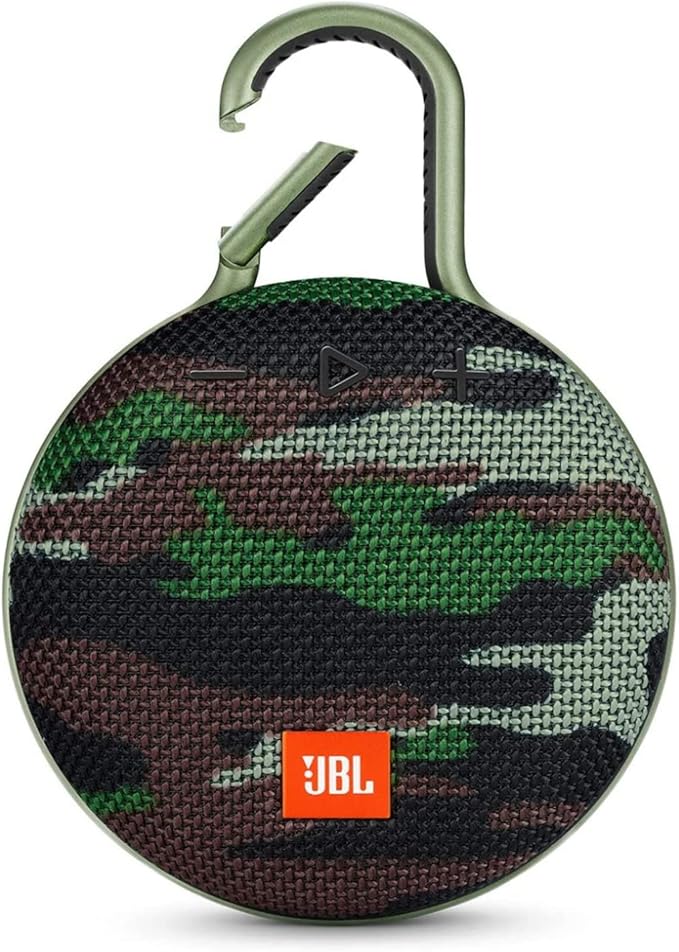 JBL Clip 3, Camouflage - Waterproof, Durable & Portable Bluetooth Speaker - Up to 10 Hours of Play - Includes Noise-Cancelling Speakerphone & Wireless Streaming