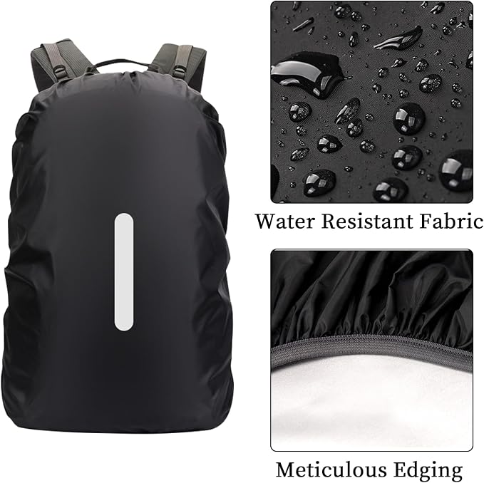55-110L Waterproof Backpack Rain Cover, Ultralight Rucksack Rain Cover with Reflective Strip & Anti-Slip Cross Buckle Straps & Storage Pouch for Hiking Camping Outdoor Traveling