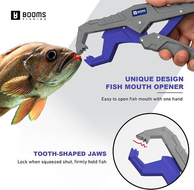 Booms Fishing Tool Combo Saltwater: 9pcs Fishing Gear and Equiment - 7"Fillet Knife, Needle Nose Pliers, Fish Gripper, Dehooker, Scissors, Retractor, Rod Strap and lanyard - Fishing Gift for Men, XT03