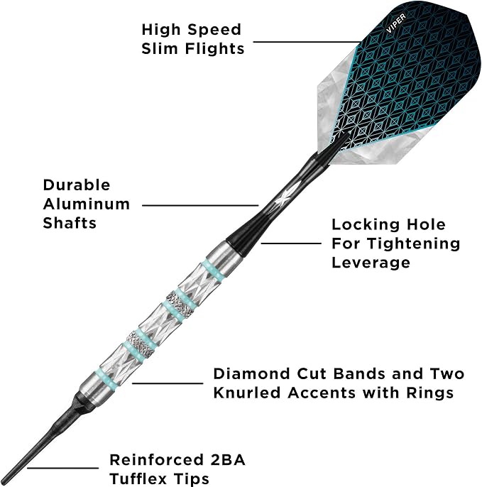 Viper Diamond 90% Tungsten Soft Tip Darts
