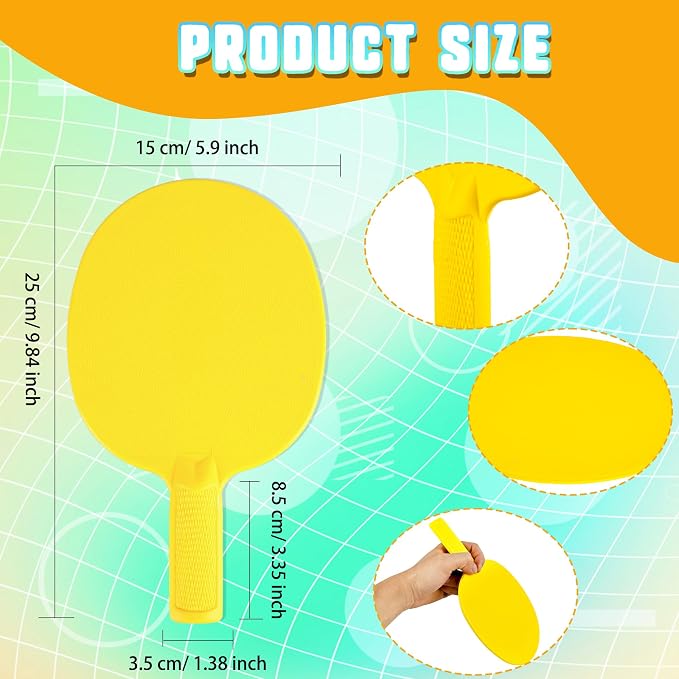 8 Pcs Plastic Table Tennis Paddles Unbreakable Ping Pong Paddles Rackets Portable Plastic Textured Table Tennis Training Toys for Beginner Kids Adult Camp Outdoor Equipment