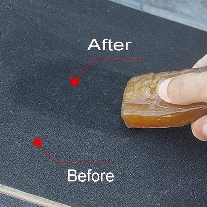 Rubber Griptape Cleaner, Permanent Cleaning Eraser Griptape Cleaner, Permanent Cleaning Block Skateboard, Yellow Rubber Sanding Belt Cleaner for Skateboard