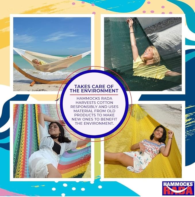 Handmade Matrimonial Hammock - Hammocks Rada Handmade Yucatan Hammock - Artisan Crafted (Tequila)
