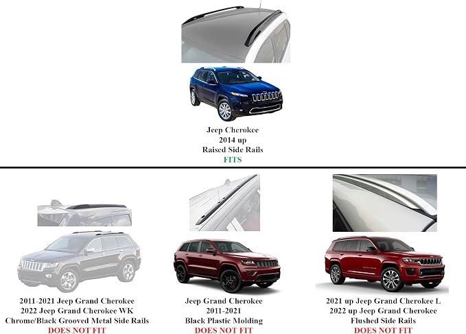BRIGHTLINES Aero Cross Bars Roof Racks Luggage Rack Compatible with 2014-2023 Jeep Cherokee