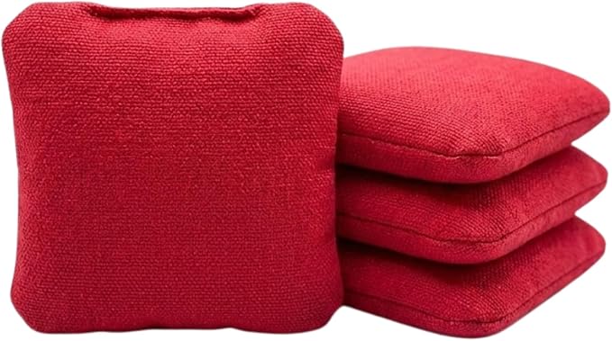 Professional Dual Sided Cornhole Bags- 16 oz 6x6 w/Premium Resin Fill - Official Tournament Slide/Stick Pro Bean Bags - Regulation/Approved