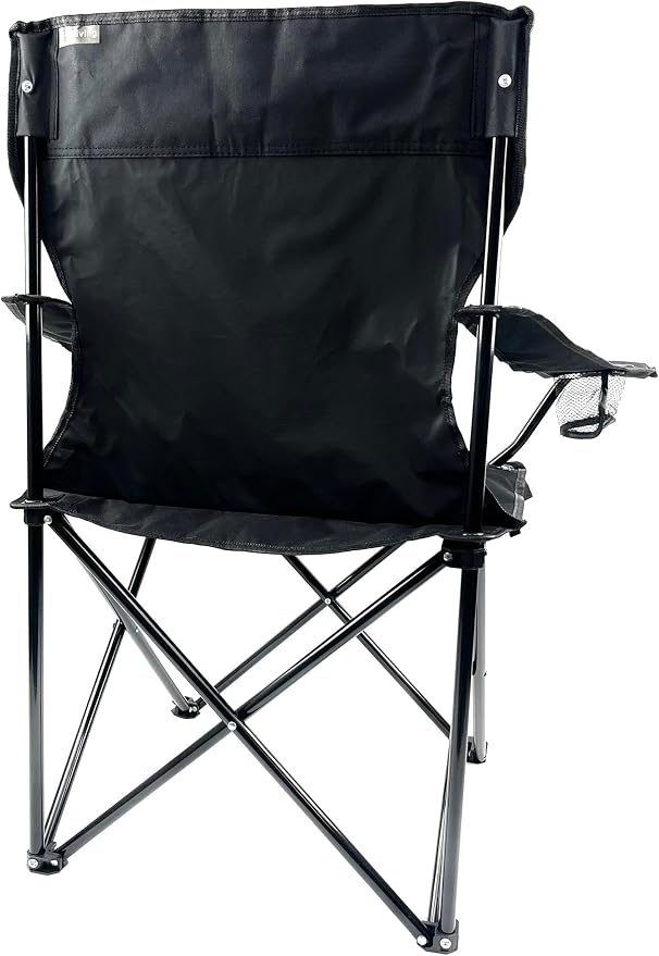 Folding Portable Outdoor Camping Chair[Large] (Black)
