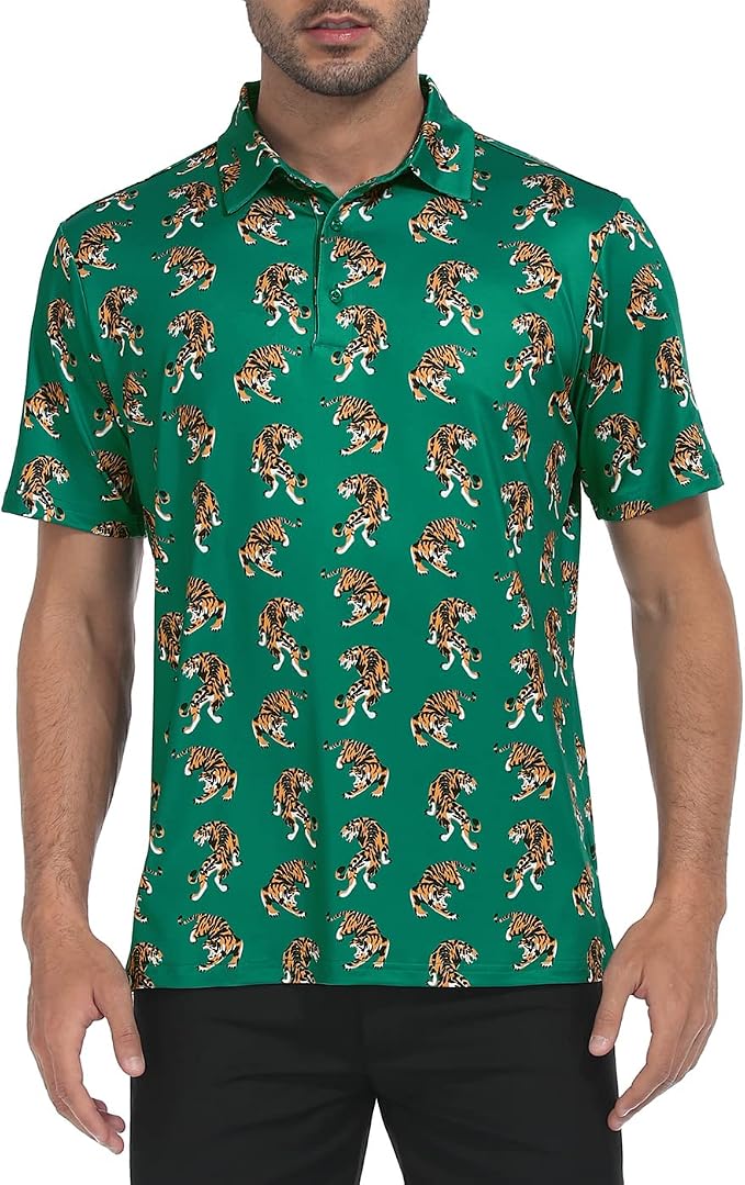 LRD Golf Shirts for Men UPF 50 Moisture Wicking Short Sleeve Polo Shirt