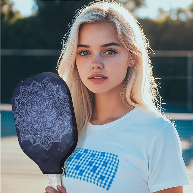 Pickleball Paddle Covers, Fits Standard Pickleball Racquets, Durable Zippered Paddle Cover Universal 8.6 x 11.4Inch