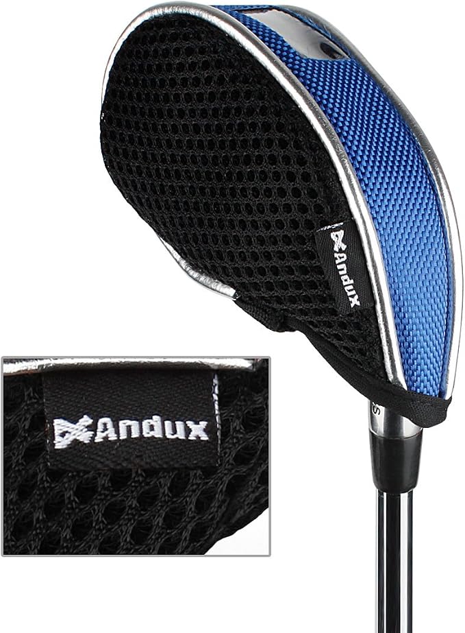 Andux Mesh Golf Iron Club Head Covers Clear Window 10pack | Left and Right Handed