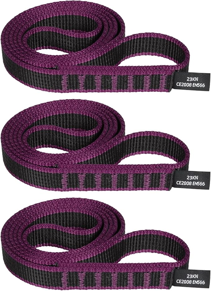 18mm Nylon Climbing Sling Runner 23KN CE2008/EN566 Certified - Webbing Straps for Outdoor Rock Climbing, Rappelling, Swing, Yoga Hammock etc