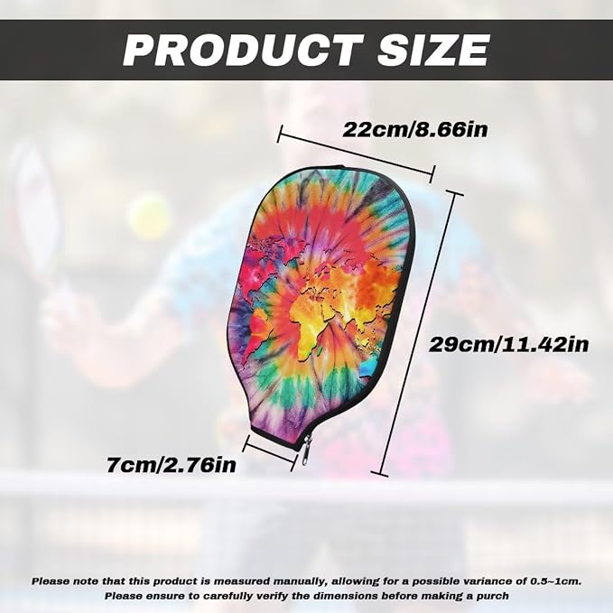 Pickleball Paddle Covers Only for Men and Women Zipper Closure Protection and Decoration
