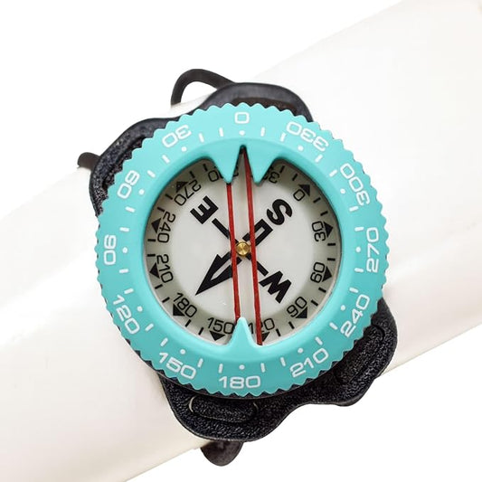 Scuba Choice Diving Compass (Wrist/Bungee Mount) – Easy-to-Read Underwater Navigation Tool for Scuba Diving, Durable Design with Rotating Bezel, Reliable Directional Aid for Deep Dive Adventures
