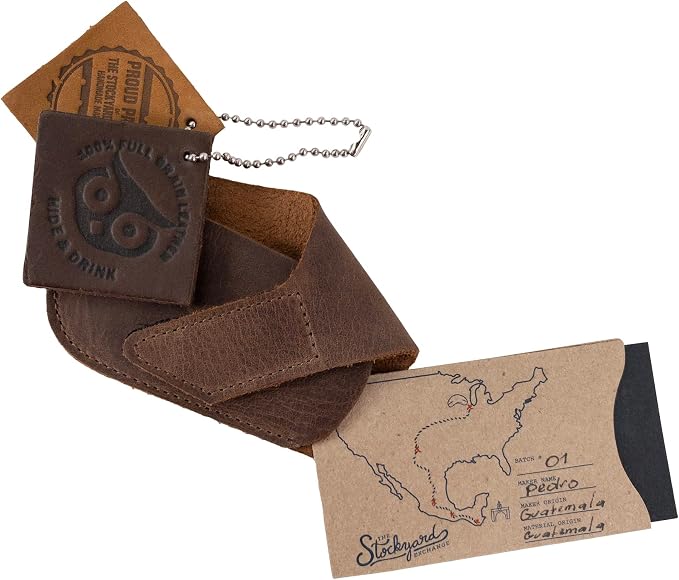 Hide & Drink, Golf Club Headcover Handmade from Full Grain Leather - Durable Iron Head Protector, Compact Accessory, Caddy, Suitable for Outdoor Use - Bourbon Brown