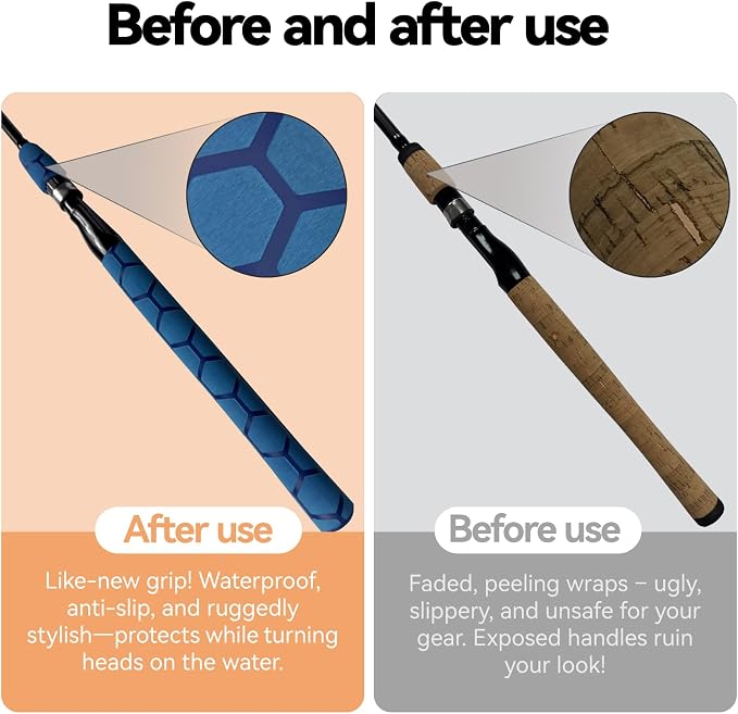 Hex Pattern Handle Heat Shrink for Fishing Rod, Table Tennis Paddle - Sleek, Multiple Colors (30mm Dia. x 1.6m Long, Brown)