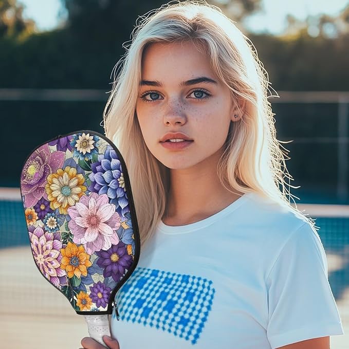 Pickleball Paddle Covers Only for Men and Women Zipper Closure Protection and Decoration