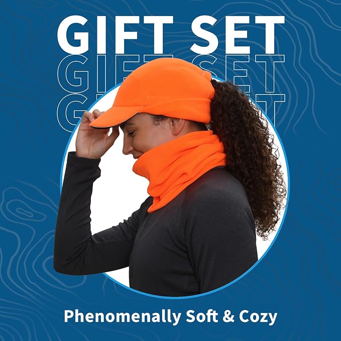 TrailHeads Micro Fleece Neck Warmer and Ponytail Cap